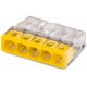 Клемма 5-проводная 0.5-2.5мм2 одножильный желтый (уп/100шт)  2273-205  WAGO