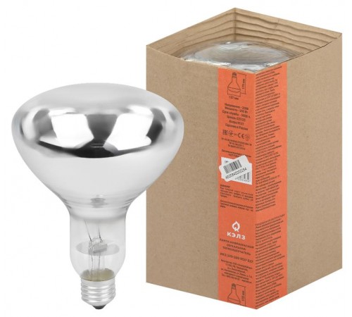 Лампа светодиодная фито для растений E27 инфракрасная для птицеводства ИКЗ 220-250 R127 E27 (15/180)  Б0042991  ЭРА