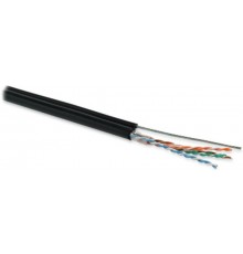 Кабель витая пара UUTP4-C5E-S24-SW-OUT-PE-BK-500 (500м)U/UTP,кат.5e,4п.(24AWG),одн.(solid),смет.тр.,внеш.,PE,-40°С-+60°C,черн.  236321  Hyperline