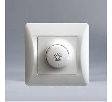 Светорегулятор поворотный (диммер), 125-250V, 500W (белый)  201150  SPL