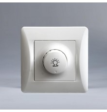 Светорегулятор поворотный (диммер), 125-250V, 500W (белый)  201150  SPL