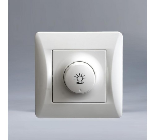Светорегулятор поворотный (диммер), 125-250V, 500W (белый)  201150  SPL