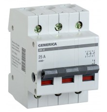 Выключатель нагрузки модульный (мини-рубильник) ВН-32 3Р 25А  MNV15-3-025  GENERICA