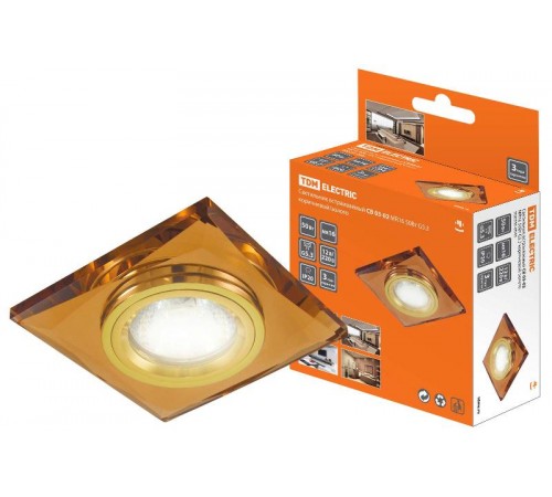 Светильник точечный встраиваемый под лампу СВ 03-02 MR16 50Вт G5.3 коричневый/золото  SQ0359-0045  TDM