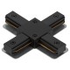Коннектор TR-1PA-СX-BK X-образный для однофазного шинопровода черный  Б0054470  ЭРА