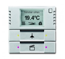 6128/28-83-500 Терморегулятор KNX с дисплеем и сенсором, 2/4-клавишный, серебристый алюминий  6134-0-0333  2CKA006134A0333  ABB