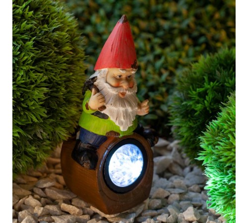 Cветильник садовый декоративный SL-RSN20-GN-3S на солнечной батарее, полистоун, цветной, 20,4 см  Б0032585  ЭРА