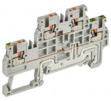 Колодка клеммная CP-ML-PEN 2 ур. земля-низ 1,5мм2 серая  YCT23-03-2-K03-001  IEK