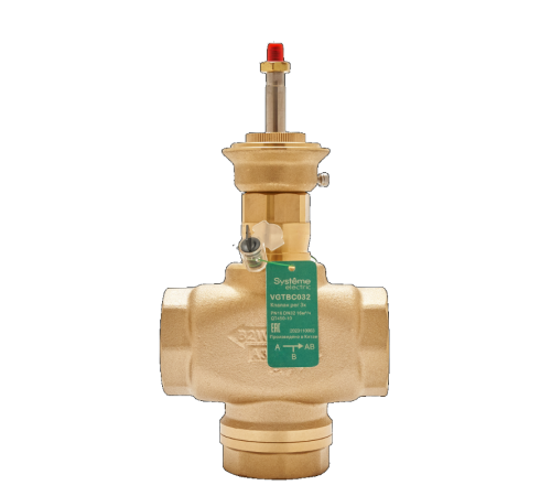 Клапан регулирующий 3-ход смес-разд резьб PN16 DN32 16м/ч -10...+95°С  VGTBC032  SE