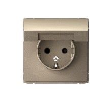 ArtGallery Шампань Розетка с заземлением, со шторками, с крышкой, 16А, IP20, механизм  GAL000546  SE