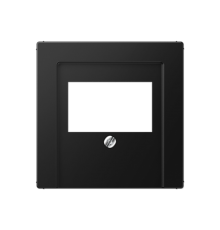 Накладка на USB зарядные устройства и TAE-розетки; с видимым винтом; термопласт; черный матовый  A569BFPLTSWM  Jung