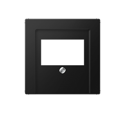 Накладка на USB зарядные устройства и TAE-розетки; с видимым винтом; термопласт; черный матовый  A569BFPLTSWM  Jung