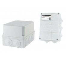Коробка распределительная о/п 190х140х120мм, крышка, IP44, 10 гермовводов, инд. штрихкод  SQ1401-1245  TDM