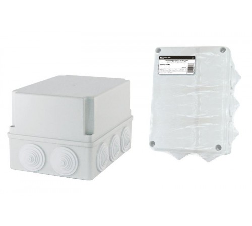 Коробка распределительная о/п 190х140х120мм, крышка, IP44, 10 гермовводов, инд. штрихкод  SQ1401-1245  TDM