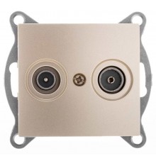 Bravo Розетка TV+ SAT, оконечная, СУ, белый  С10TS1-001  GUSI Electric