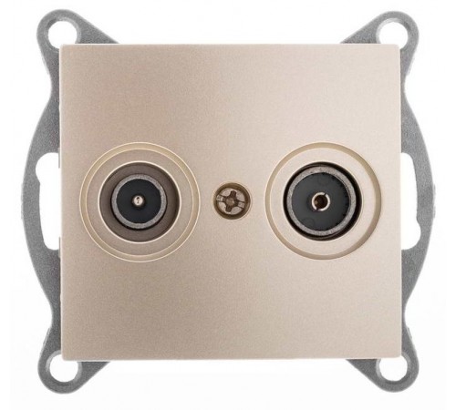 Bravo Розетка TV+ SAT, оконечная, СУ, белый  С10TS1-001  GUSI Electric