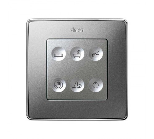 Сенсорный 6-кл выключатель с тематической маркировкой Т1, алюминий  8000663-093  Simon