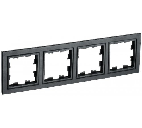 BRITE Рамка 4-ая РУ-4-БрЧ черный  BR-M42-K02  IEK