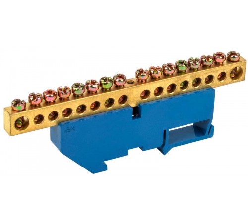 Шина N "ноль" на DIN-изоляторе ШНИ-8х12-16-Д-С  YNN10-812-16D-K07  IEK