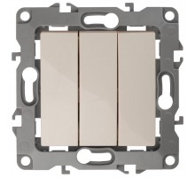 Выключатель тройной 12-1107-02 10АХ-250В,  слоновая кость  Б0014670  ЭРА