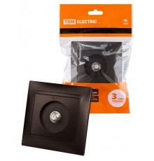 Розетка SAT (F-разъем) 0-2400МГц шоколад "Лама"  SQ1815-0521  TDM