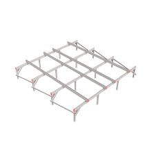 Опорная конструкция для установки оборудования TECHNORAPTOR 3000х3000  KM-TR-SSEI-3000-3000  КМ - профиль