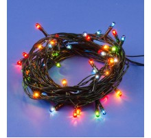 Гирлянда с контроллером UDL-S0500-050/DGA MULTI IP20 MINI  5м. 50 миниламп накаливания. мультиколор. шнур зеленый  UL-00002389  Uniel