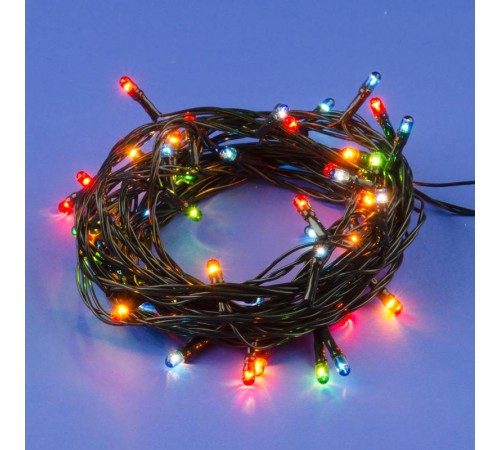 Гирлянда с контроллером UDL-S0500-050/DGA MULTI IP20 MINI  5м. 50 миниламп накаливания. мультиколор. шнур зеленый  UL-00002389  Uniel