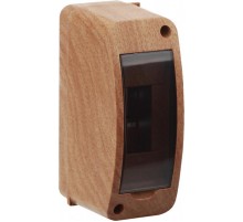 Щиток тусо о/п на 2 мод. с вертикальной дверцей. 140х55х85мм бук на светлой основе  68302-38М  Рувинил