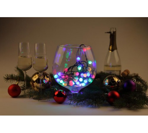 Гирлянда светодиодная  Нить Шарики d15мм, 5 м мультиколор, ENIN - 15BM  220V, IP20 (36/756)  Б0047967  ЭРА