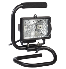 Прожектор галогенный ИО 150П 150Вт IP54 черный, переноска  LPI03-1-0150-K02  IEK