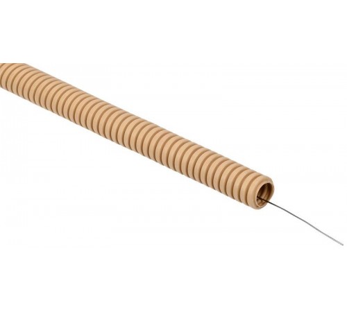 ELASTA Труба гофр. ПВХ d=25мм с зондом сосна (25м)  ET-TG21-121-025-025-K34  IEK