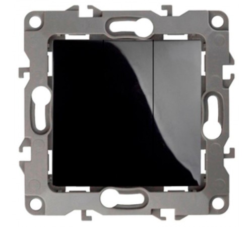 Выключатель тройной 12-1107-06 10АХ-250В,  чёрный  Б0014674  ЭРА