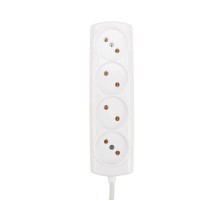 Удлинитель OPTIMA 4 гнезда, 3 м, 2х0.75 кв.мм, б/з, белый  11-7220  PROconnect