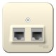 Blanca Молочный О/У с изолирующей пластиной Розетка 2-ая компьютерная RJ45, кат.5E  BLNIA045452  SE