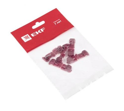 Ответвитель прокалывающий  ОВ-T 1  0.25-1.0 мм2 красный (5шт) EKF PROxima   plc-ovt-0.25-1.0r  EKF