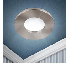 Светильник встраиваемый влагозащищенный WR3 SN MR16/GU5.3, IP44, сатин/никель  Б0054366  ЭРА