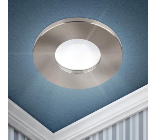 Светильник встраиваемый влагозащищенный WR3 SN MR16/GU5.3, IP44, сатин/никель  Б0054366  ЭРА