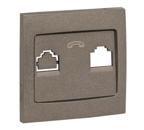 Валенсия лицевая панель розетки Phone 1-местная графит EKF PROxima   EST01-L-034-60   EKF