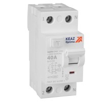 Выключатель дифференциального токаOptiDin DM63-2240-AC-4,5-УХЛ4 (2P, 40, 30mA)  343889  КЭАЗ