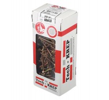 Саморезы универсальные 40х4,0 мм (200 шт) желтые - коробка с окном ( 0,436 кг)  102245  Tech-KREP