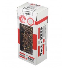 Саморезы универсальные 40х4,0 мм (200 шт) желтые - коробка с окном ( 0,436 кг)  102245  Tech-KREP