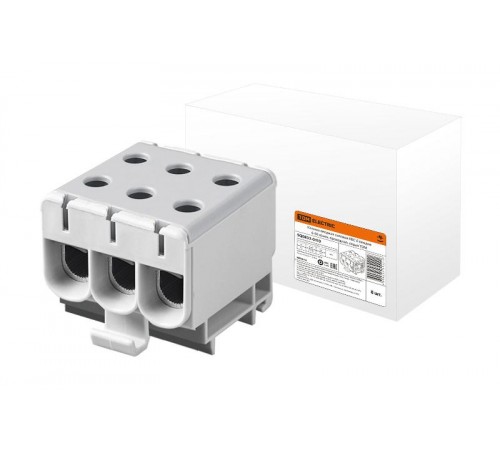 Клемма вводная силовая КВС 6 вводов 6-50 кв.мм. проходная, серая  SQ0833-0110  TDM