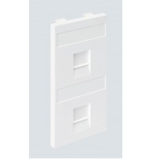 Simon Connect Адаптер на 2хRJ45 коннектора, S-модуль, с защит.шторками, алюминий  S76B-8  Simon