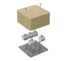 Коробка огнестойкая для кабель-канала 40-0460-FR2.5-10 Е15-Е120 RAL1001 85х85х45 (44 шт/кор) бежевая  40-0460-1001-FR2.5-10  Промрукав