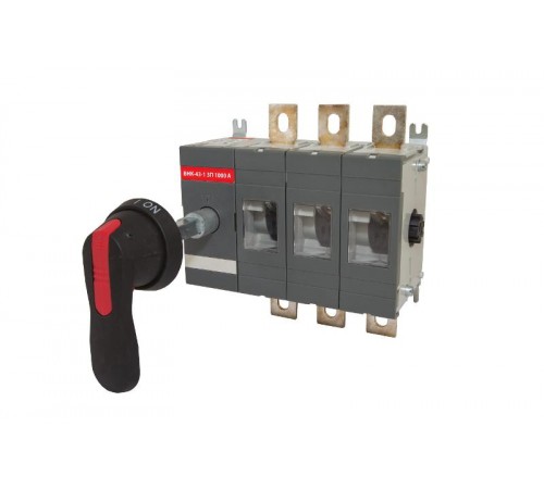Рубильник ВНК-43-2 3П 1000А с выносной фронтальной ручкой управления и переходником 185 мм  SQ0744-0218  TDM