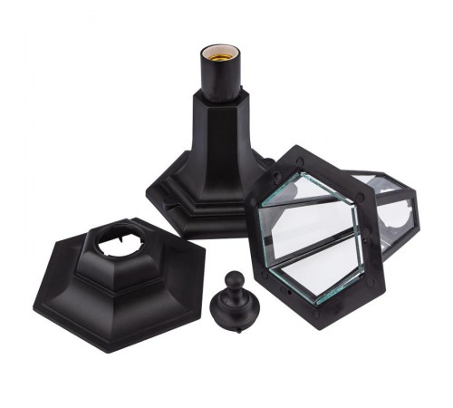 Светильник садово-парковый НТУ 06-60-001 , "Оскар1" напольный шестигранный черный  Б0048102  ЭРА