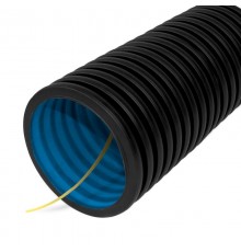 Труба гофрированная двустенная ПНД гибкая d32 мм тип 450 (SN34)  стойкая к ультраф-ту не распр. горение с/з черная (100м/уп)   PR15.0290  Промрукав