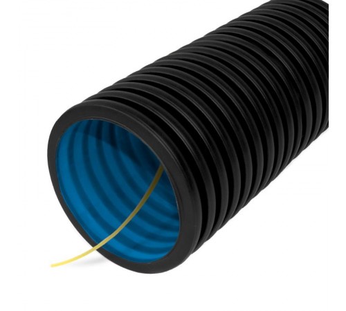 Труба гофрированная двустенная ПНД гибкая тип 450 (SN26) стойкая к ультрафиол. не распростран горение с/з черная д50 (50м/уп)  PR15.0139  Промрукав