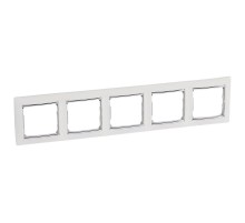 Valena Белый/Серебряный штрих Рамка 5-ая горизонт.  770495  Legrand